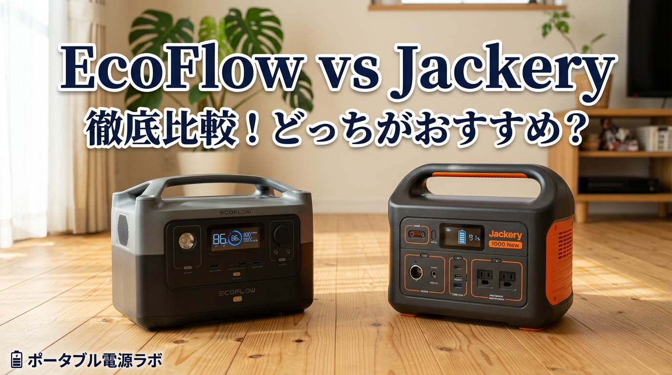 EcoFlowとJackeryを徹底比較！ポータブル電源はどっちがおすすめ？電気工事士が違いを解説