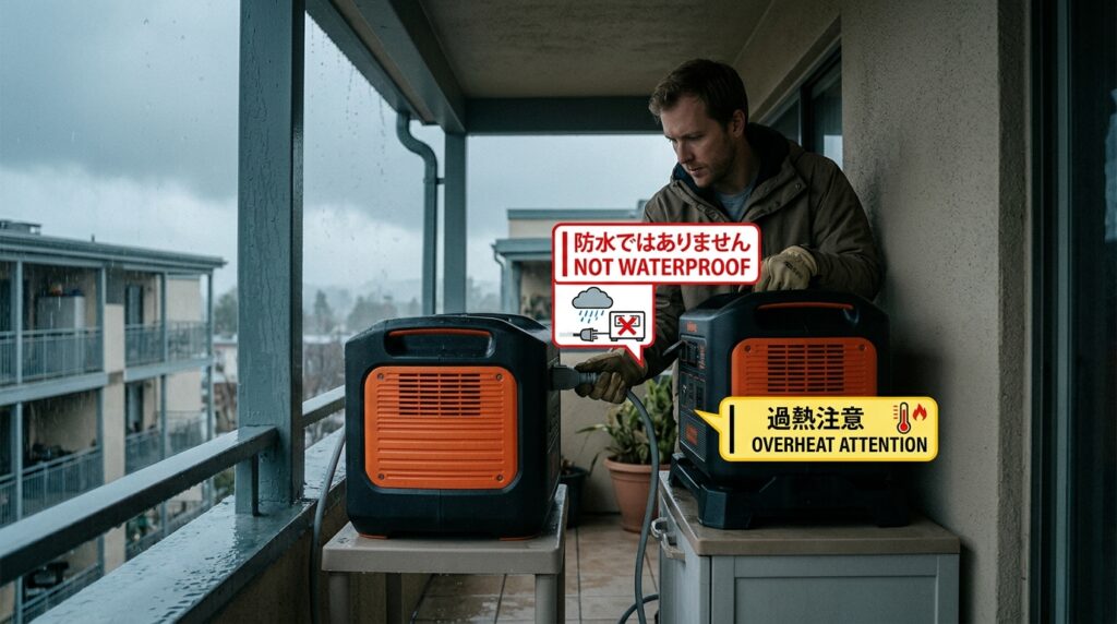 停電時にバッテリーを使うときの注意点