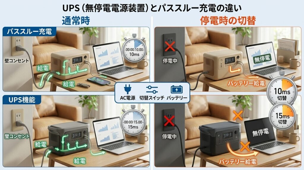 パススルー充電とUPSの決定的な違い【電気工事士が解説】