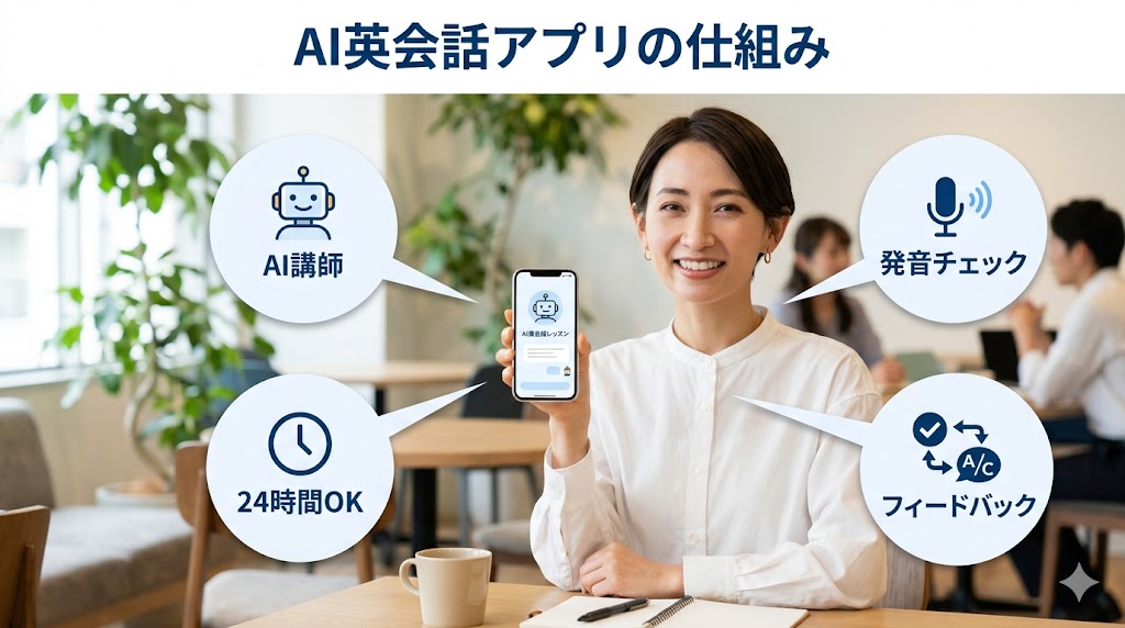 AI英会話アプリとは?仕組みとできることをわかりやすく解説