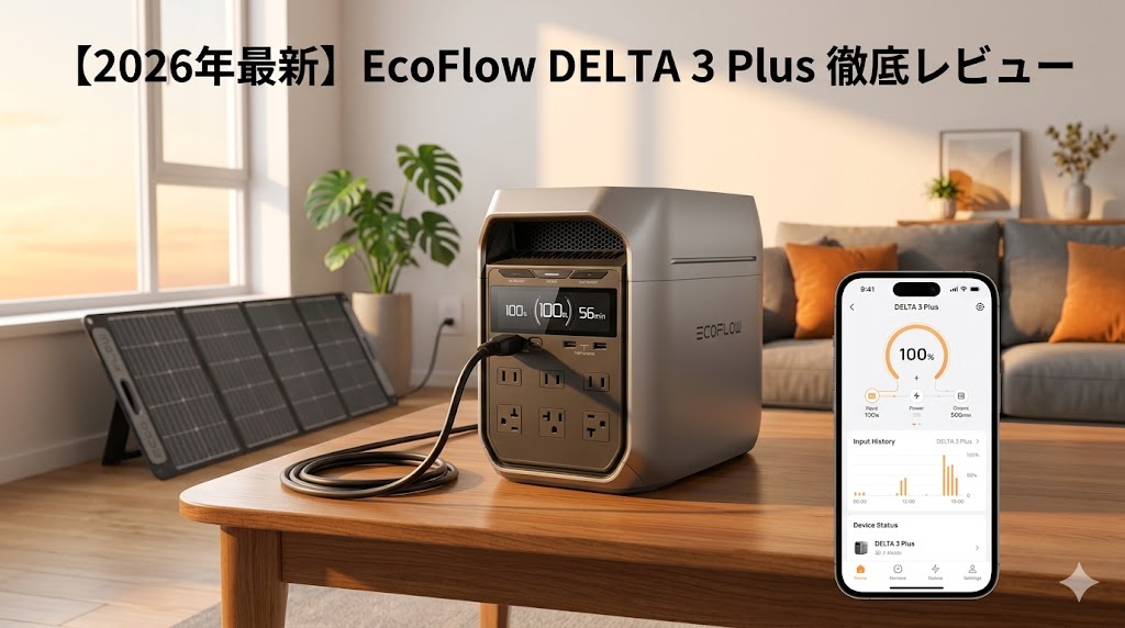 【2026年最新】EcoFlow DELTA 3 Plus 徹底レビュー｜電気工事士が「最強」と断言する理由