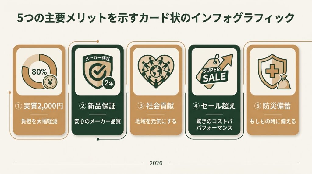 ふるさと納税でポータブル電源を選ぶ5つのメリット