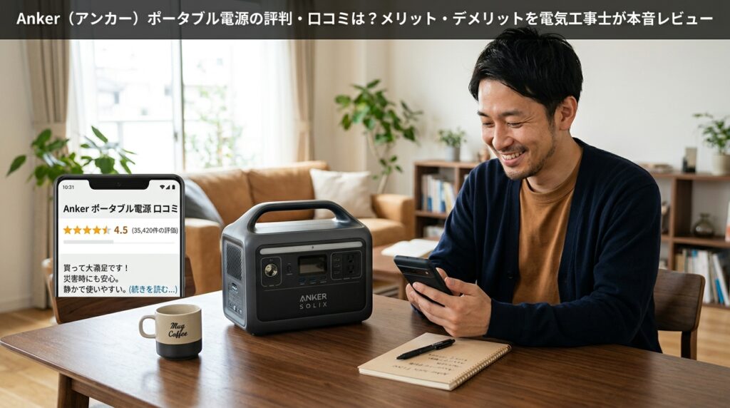 Anker（アンカー）ポータブル電源の評判・口コミは？メリット・デメリットを電気工事士が本音レビュー