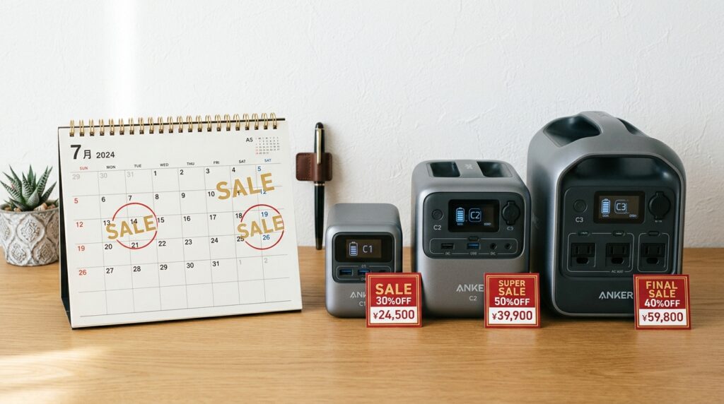 ポータブル電源が最も安くなるセール時期ベスト3