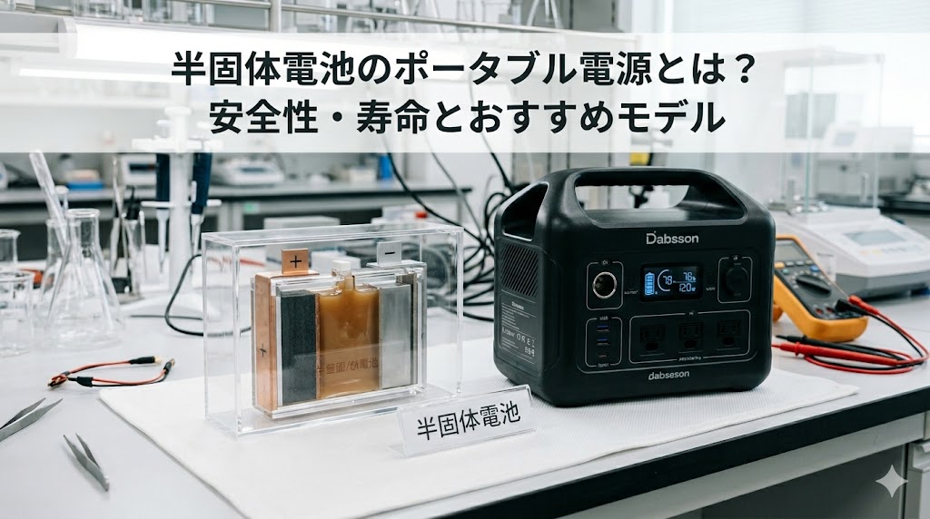 半固体電池のポータブル電源とは？安全性・寿命とおすすめモデル