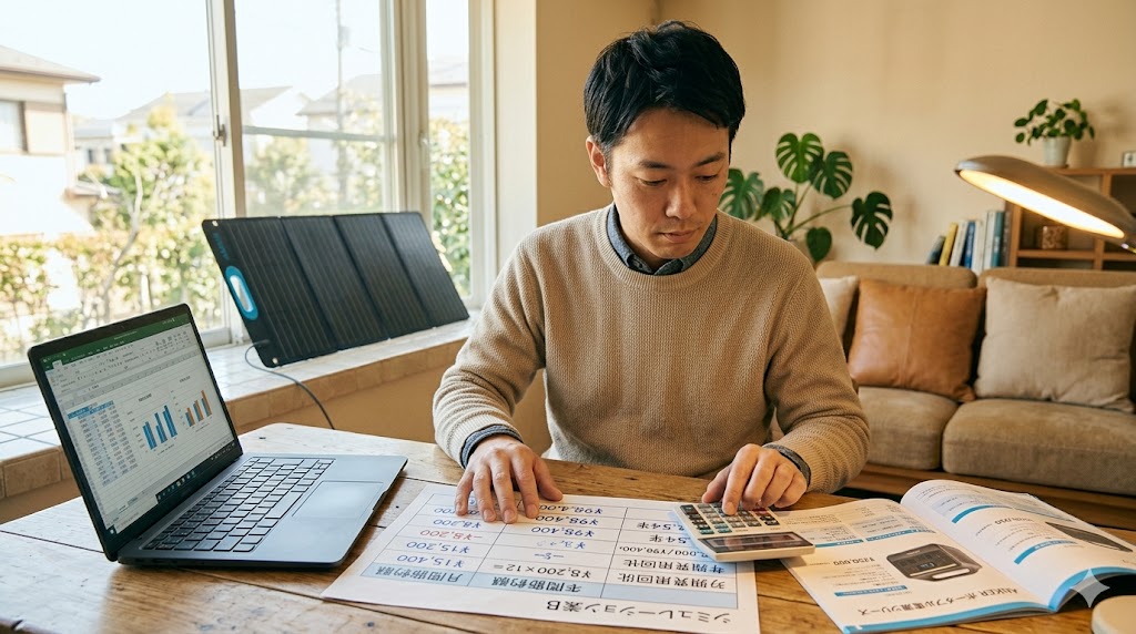 ポータブル電源×ソーラーパネルの節電効果シミュレーション|元は取れる?