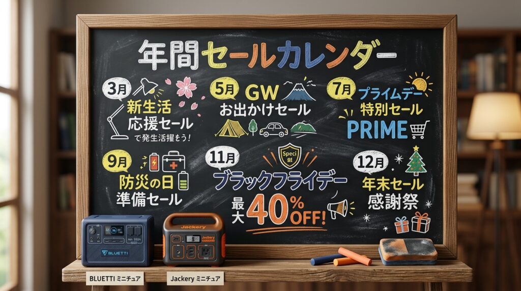 BLUETTI・Jackeryのセールと購入タイミング