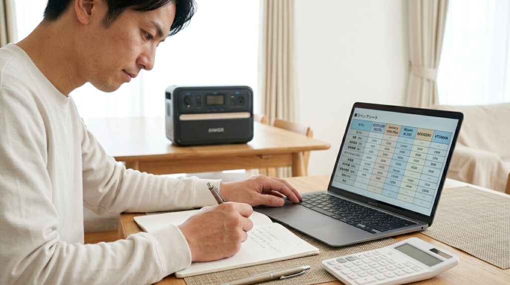 ポータブル電源で失敗しない選び方3つのポイント