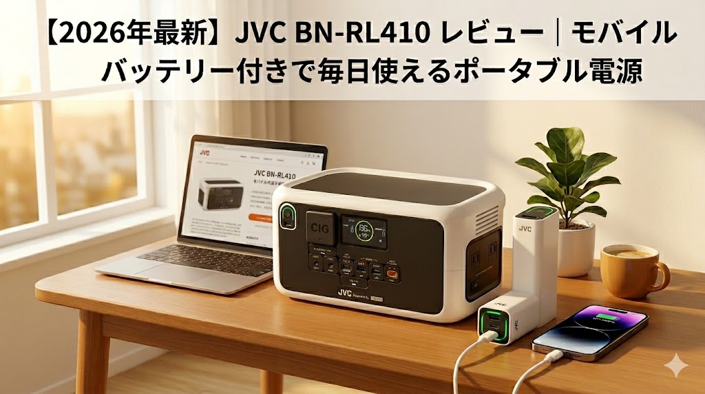 【2026年最新】JVC BN-RL410 レビュー｜モバイルバッテリー付きで毎日使えるポータブル電源