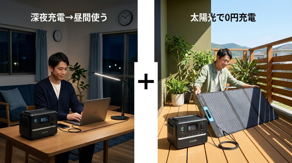 ポータブル電源×ソーラーパネルで「元を取る」とは？2つの節約の仕組み