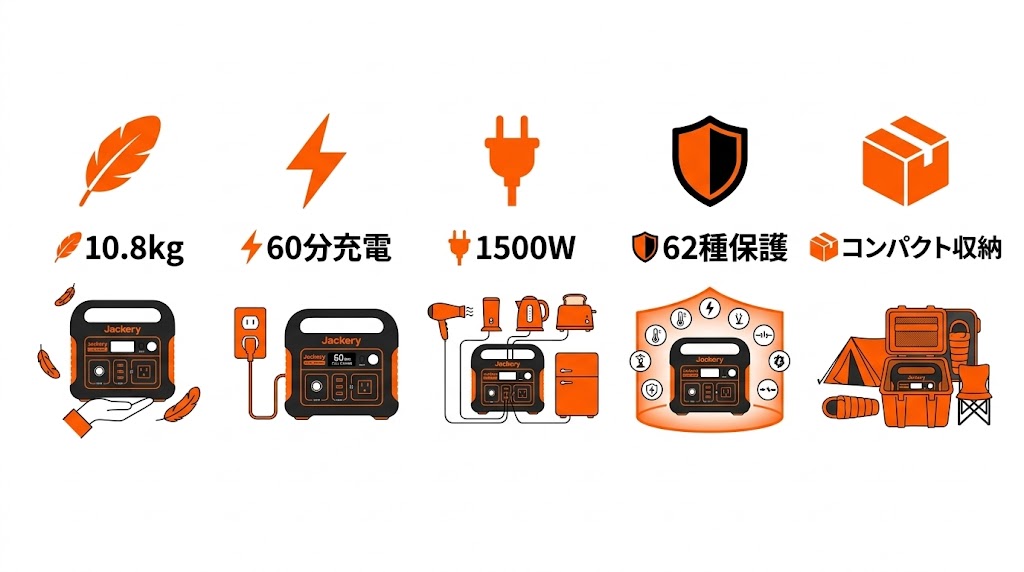 【メリット】Jackery 1000 Newが選ばれる5つの理由