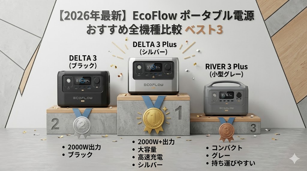 【結論】電気工事士が選ぶEcoFlowおすすめベスト3