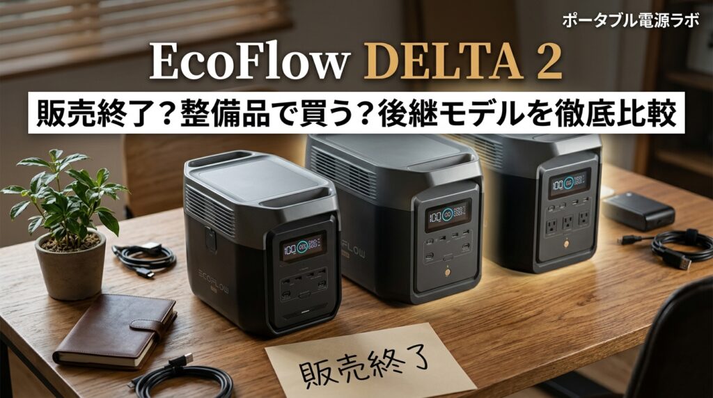 【販売終了】EcoFlow DELTA 2はもう買えない？電気工事士が後継「DELTA 3 1500」とPlusを徹底比較