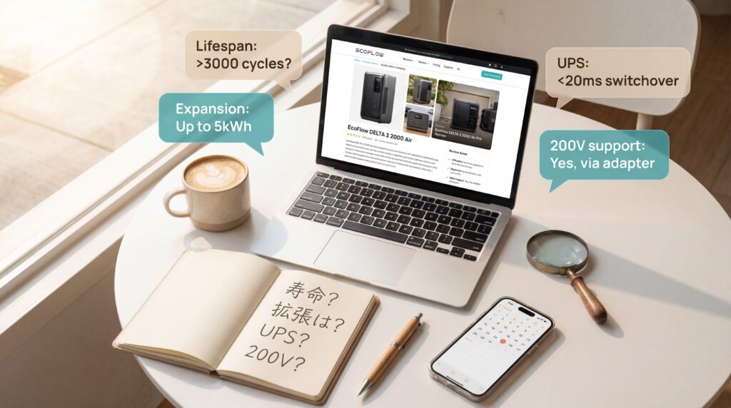 EcoFlow DELTA 3 2000 Airのよくある質問|FAQ