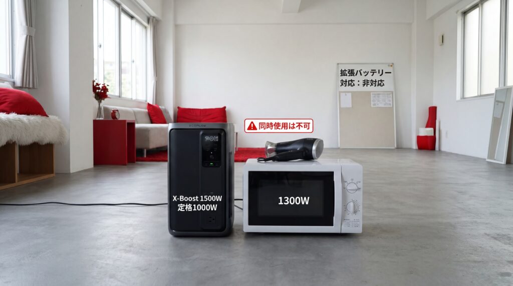 EcoFlow DELTA 3 2000 Airの悪い口コミ・デメリット|定格1000W・拡張非対応の注意点