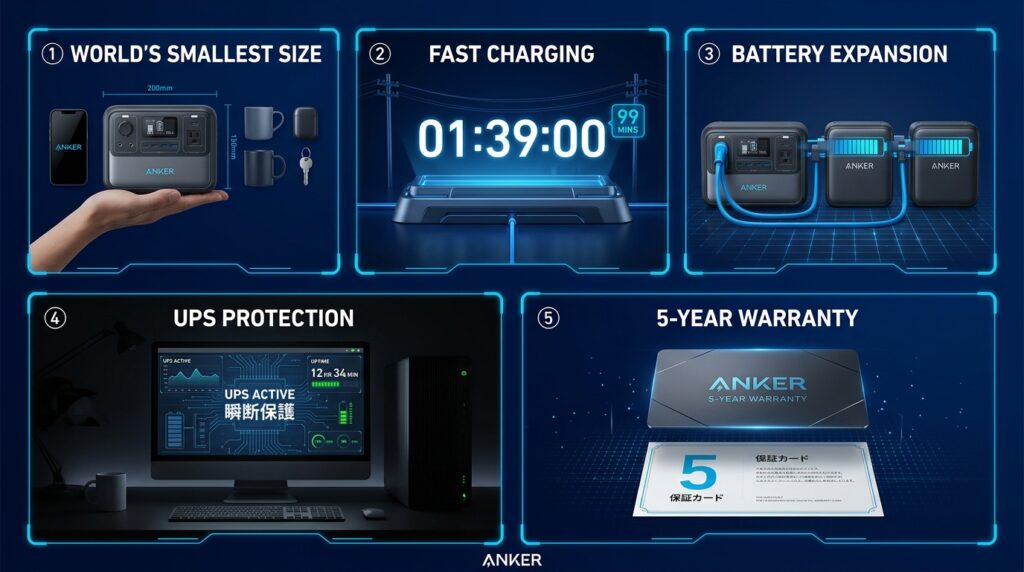 Anker Solix C2000 Gen 2の5つの特徴