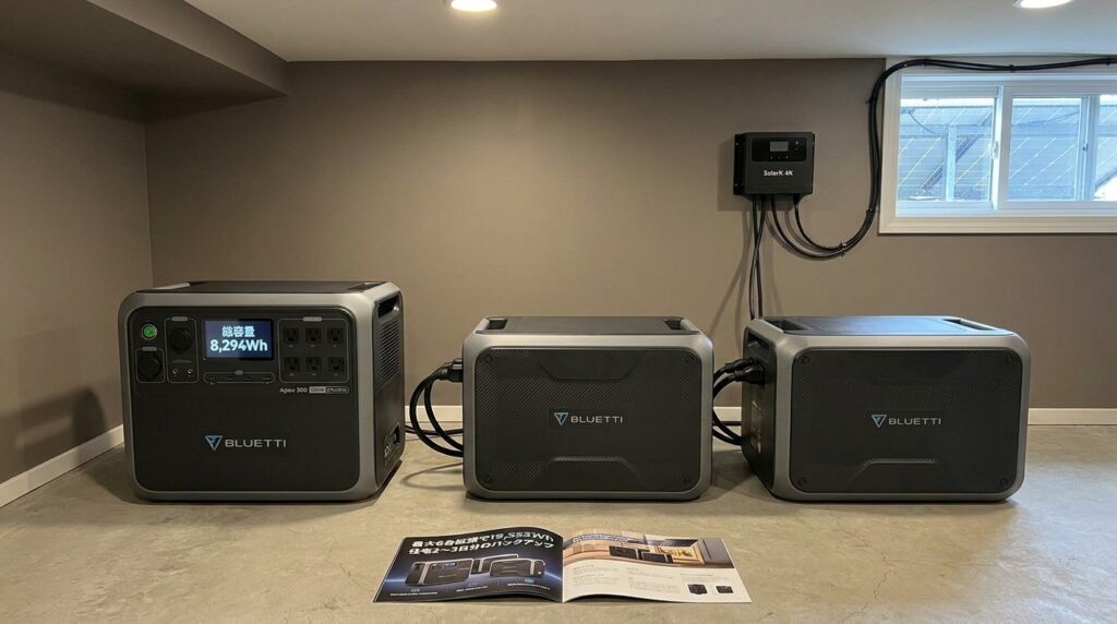 BLUETTI Apex 300のモジュラー拡張性とSolarX 4Kソーラー連動｜独自設計の使い勝手