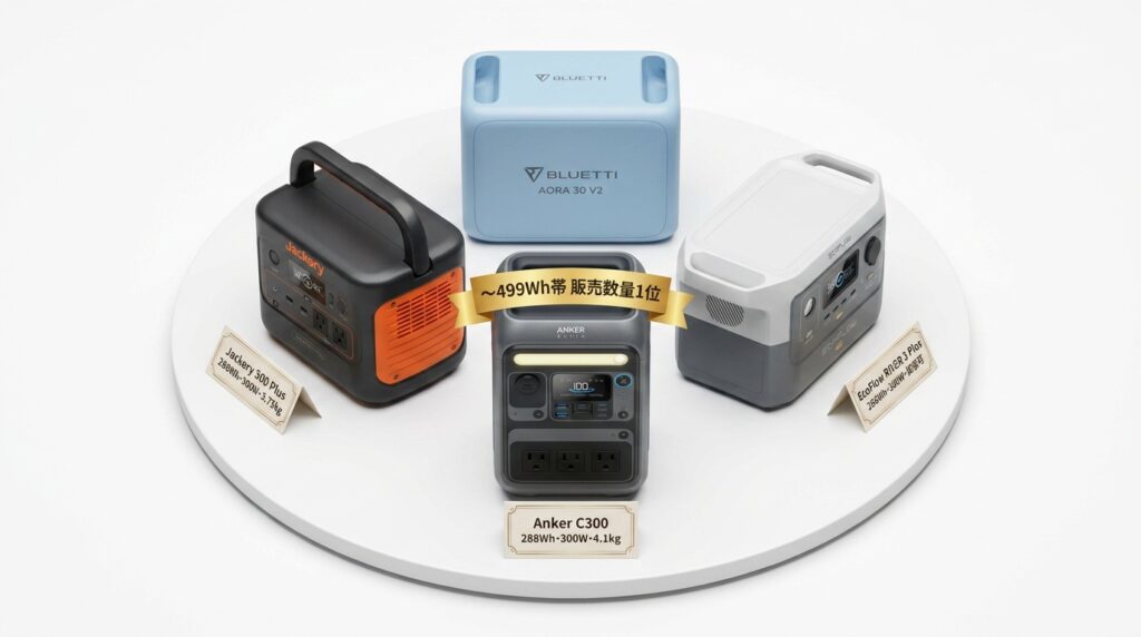 Anker Solix C300とライバル機種を徹底比較|C300 DC・Jackery 300 Plus・EcoFlow RIVER 3 Plus・BLUETTI AORA 30 V2