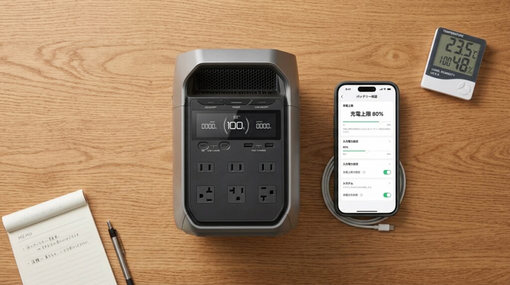 EcoFlow DELTA 2のバッテリー寿命とメンテナンス方法