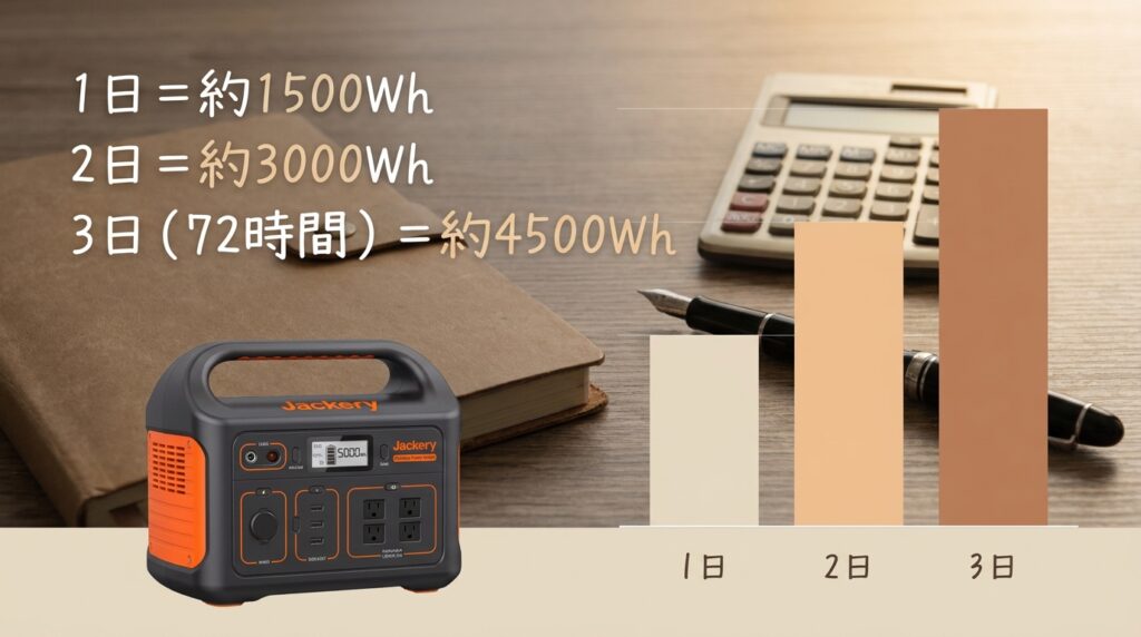 4人家族が停電時に本当に必要な電力とは？