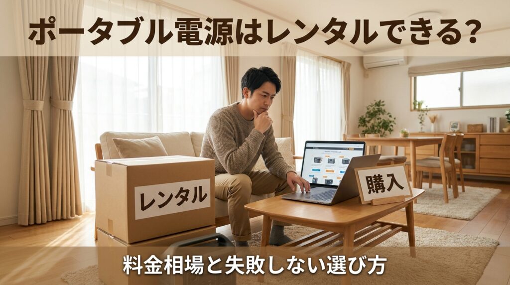 ポータブル電源レンタルおすすめ｜料金相場と失敗しない選び方を電気工事士が解説