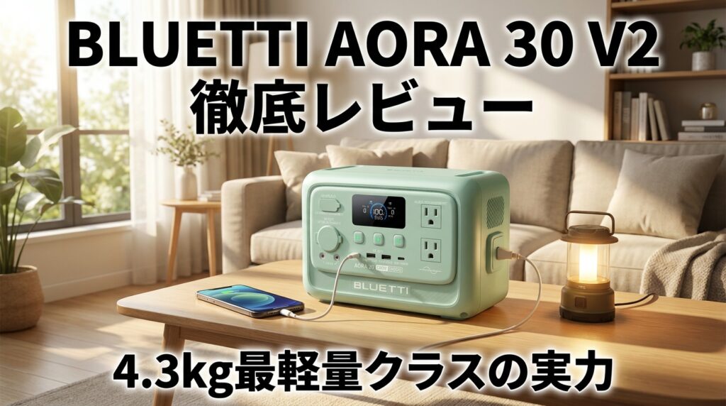 BLUETTI AORA 30 V2レビュー｜4.3kg最軽量クラスの実力を徹底検証