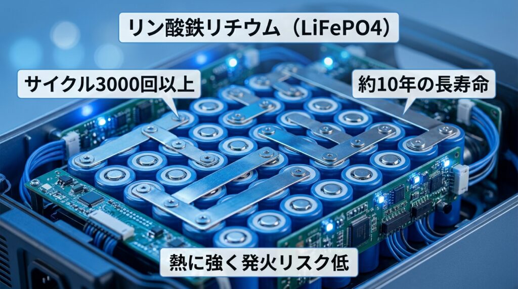 リン酸鉄リチウム×約10年長寿命という安心感
