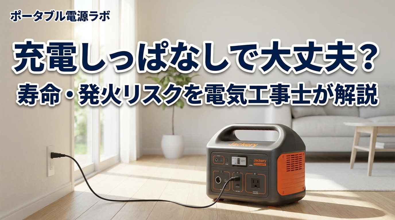ポータブル電源は充電しっぱなしで大丈夫？電気工事士が解説