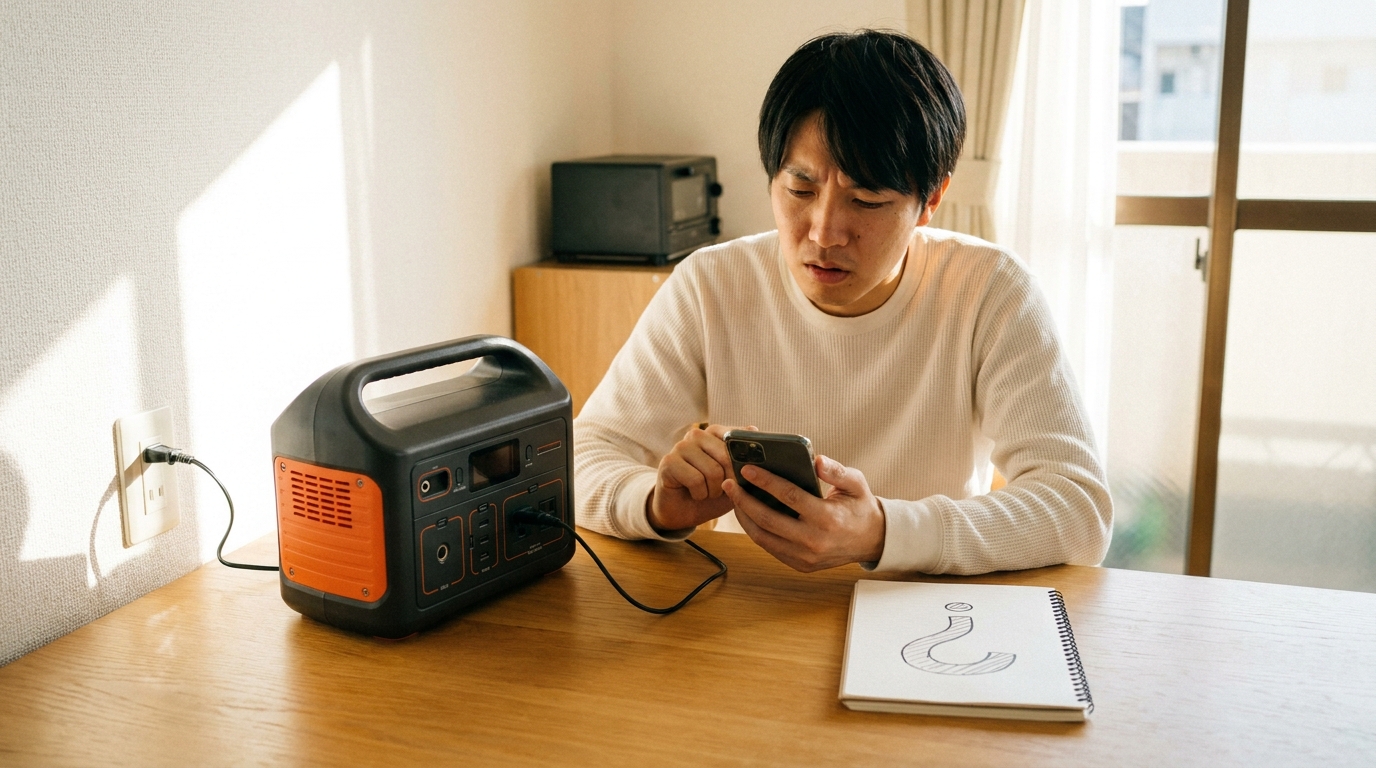 ポータブル電源の充電しっぱなしに関するよくある質問FAQのイメージ