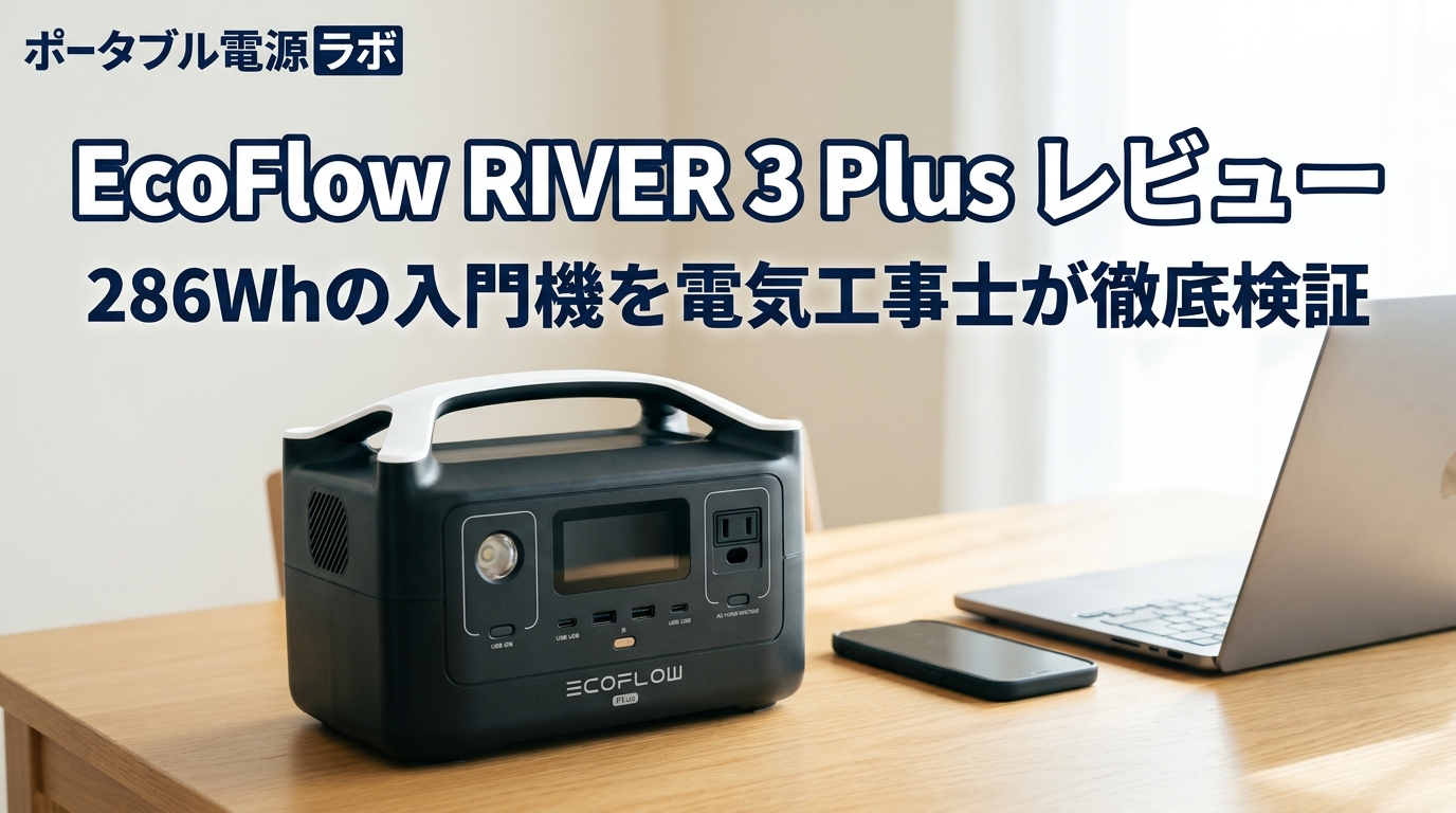 EcoFlow RIVER 3 Plusの口コミ・評判レビューを電気工事士が解説