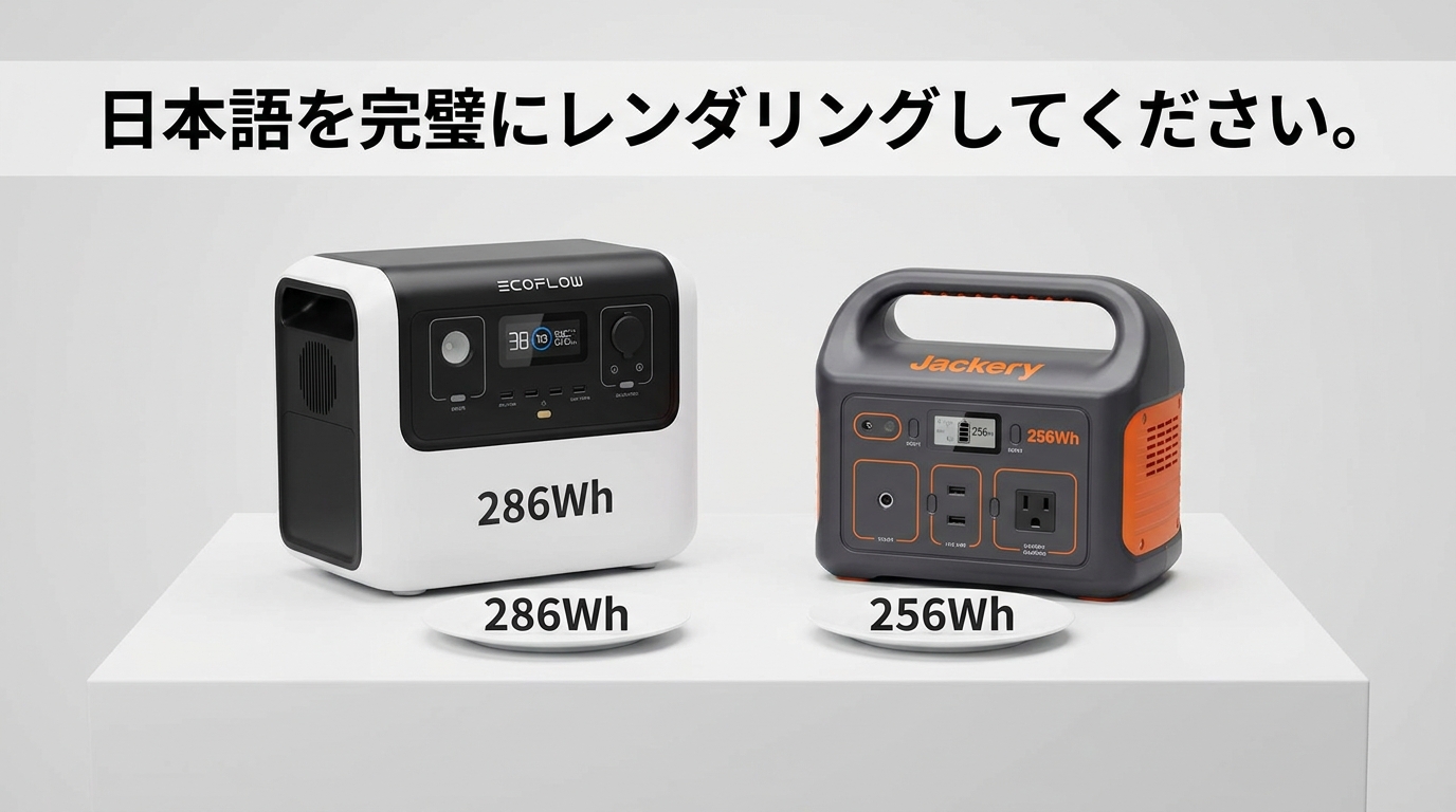EcoFlow RIVER 3 Plusとライバル機種の比較イメージ