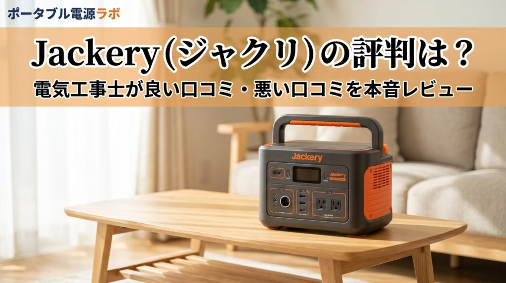 Jackery（ジャクリ）ポータブル電源の評判は？電気工事士が良い口コミ・悪い口コミを本音レビュー