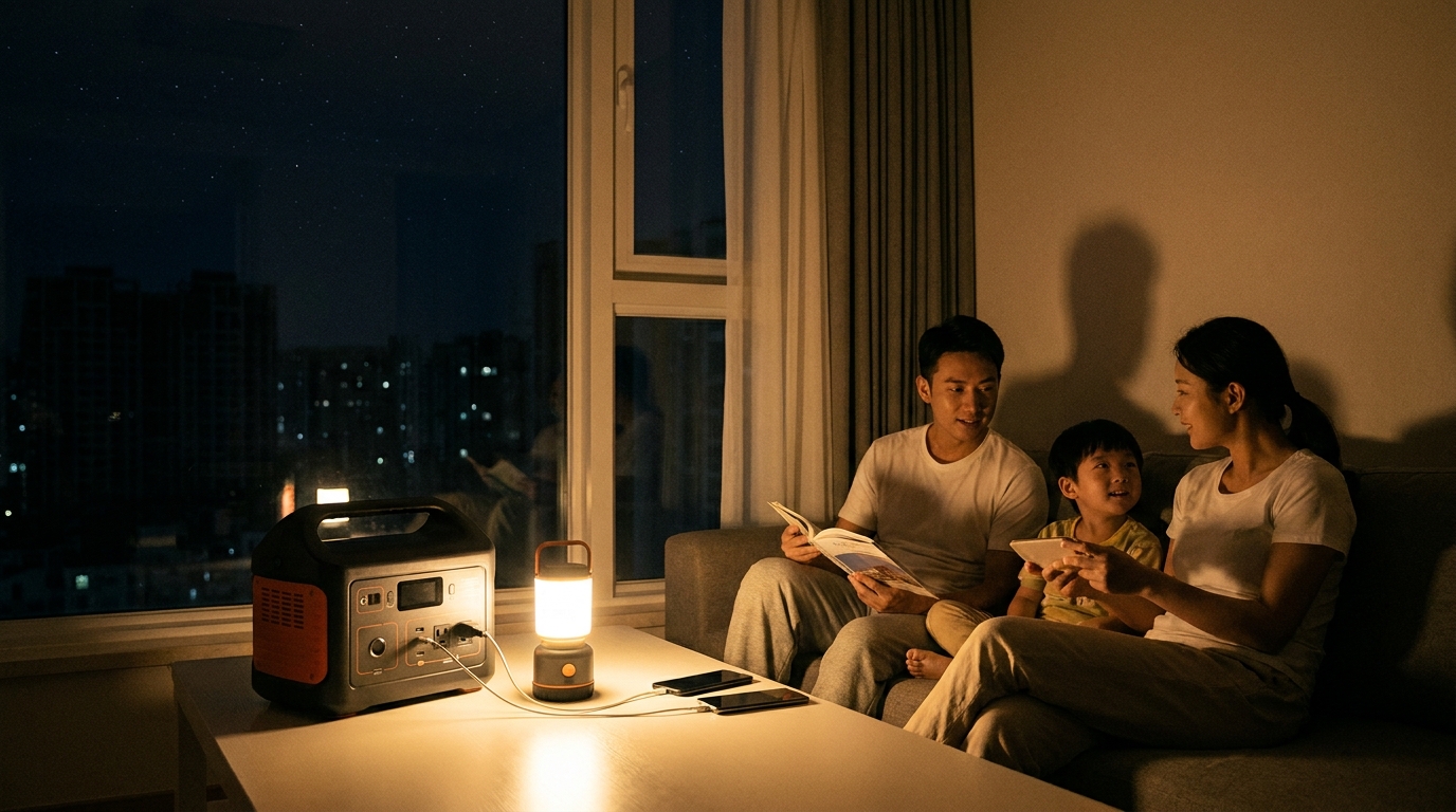 マンションや避難所で静かに使えるポータブル電源のイメージ