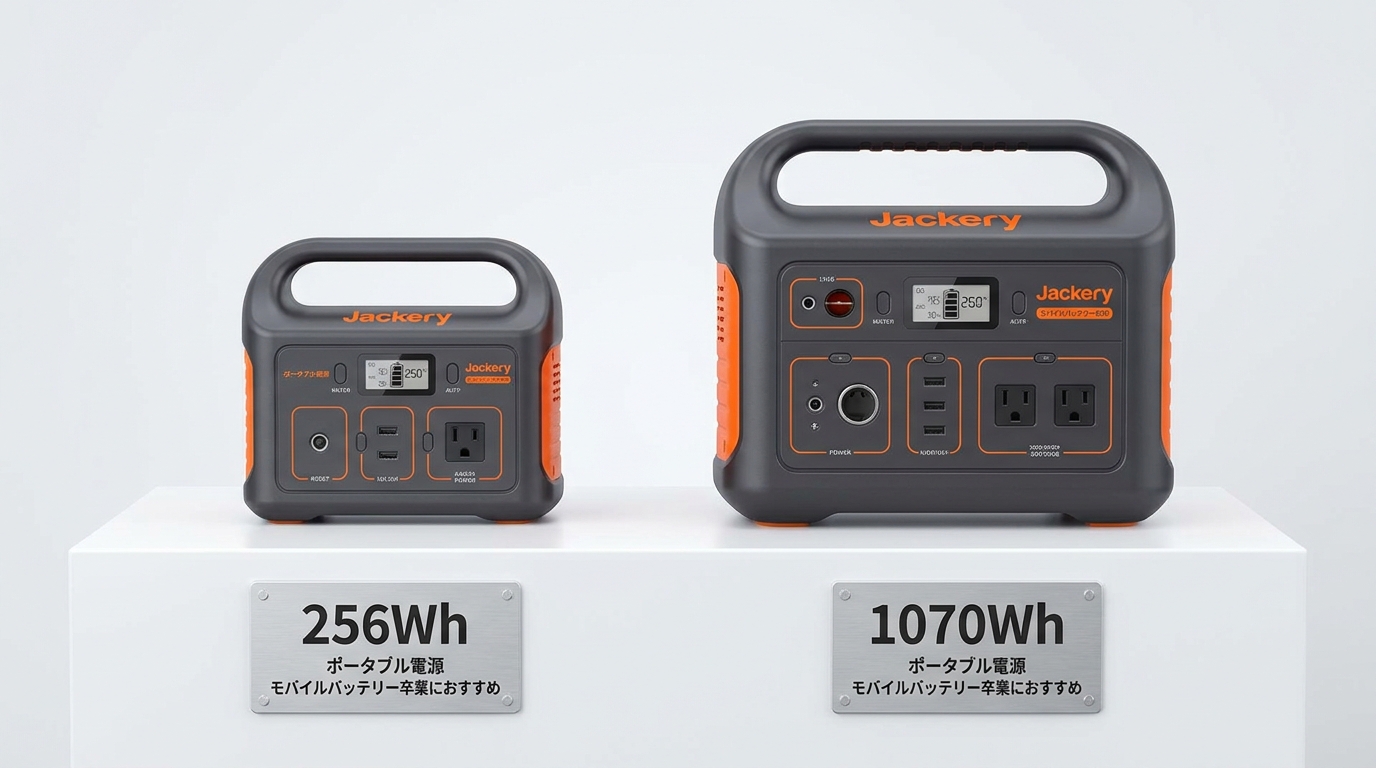 モバイルバッテリーからの卒業におすすめのポータブル電源のイメージ