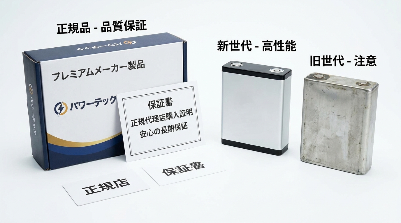 公式・正規店での購入と保証・サポートの安心感を示すイメージ