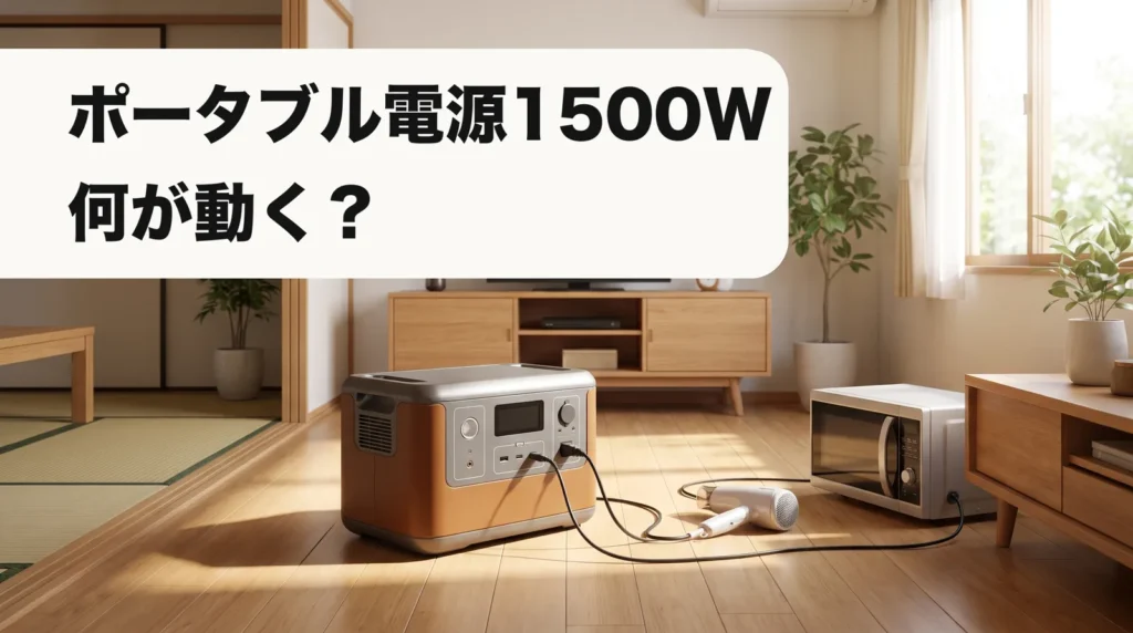 ポータブル電源1500Wで何が動く？